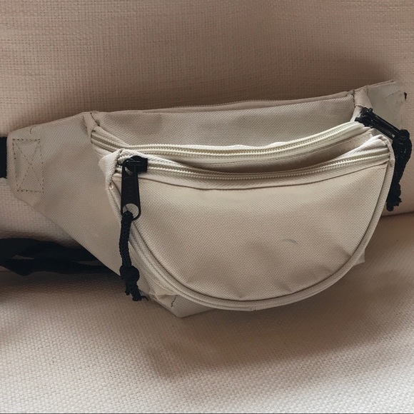 cream fanny pack